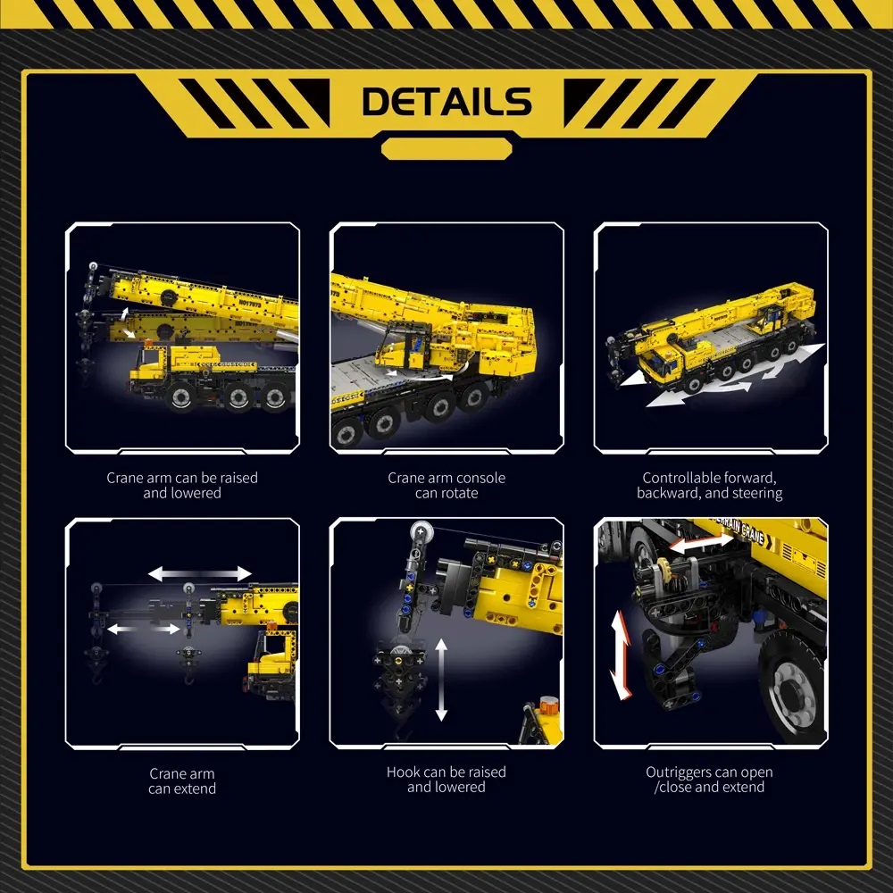 Jeřáb na RC - 3218 dílků