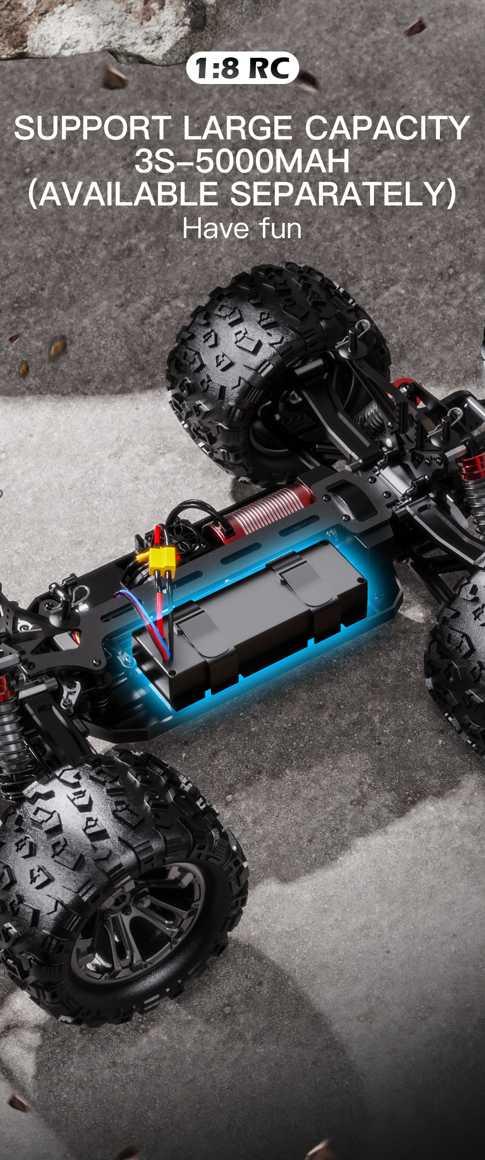 N518 - auto s monstrózním výkonem a rychlostí až 100km/h v měřítku 1:8