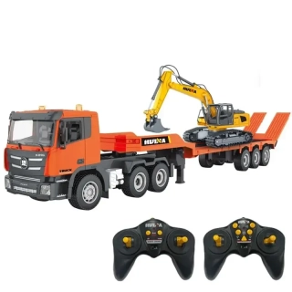 Set kamionu s bagrem, 2 ovladače